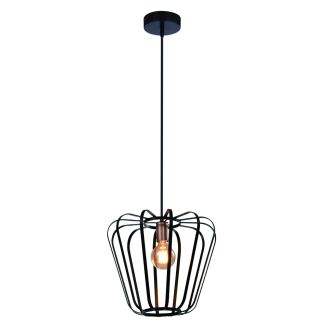 CANDELLUX 31-78483 JONAS LAMPA WISZĄCA ZŁOTY 1X40W E27 KLOSZ CZARNY