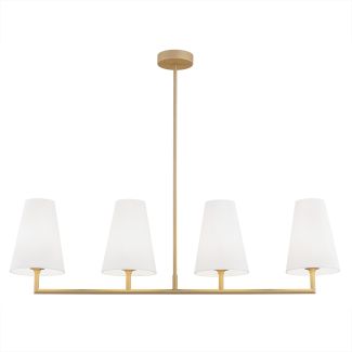 ARGON 1828 SAFIANO lampa wisząca 4 pł. biały, złoty