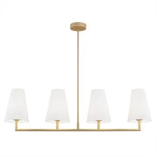 ARGON 1828 SAFIANO lampa wisząca 4 pł. biały, złoty