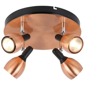 CANDELLUX 98-34878 CROSS PLAFON 4X50W GU10 MIEDZIANY