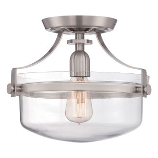 ELSTEAD Penn Station QZ-PENN-STATION-F-BN 1 Light Semi Flush - Brushed Nickel