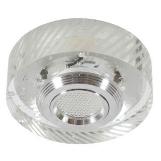 CANDELLUX 2228815 SS-33 AL/TR 3W LED COB 230V OPR. STROP. STAŁA OKRĄGŁA SZKŁO TRANSPARENTNE