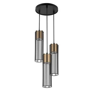 SIGMA 33458 FOBIA 3 lampa wisząca koło czarny/złoty