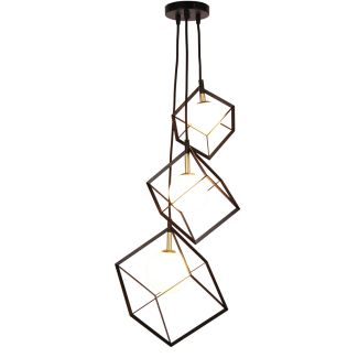 CANDELLUX 50103047 LAMPA WISZACA WEERT 3 CZARNY ZŁOTY 120x20x28