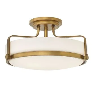 ELSTEAD Harper HK-HARPER-SFM-HB Medium Semi Flush - Heritage Brass