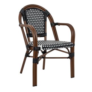 KING HOME KH1501100174 Krzesło CAFE PARIS brązowe rattan
