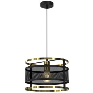 LUMINEX 3903 oprawa sufitowa Rim żyrandol czarny złoty