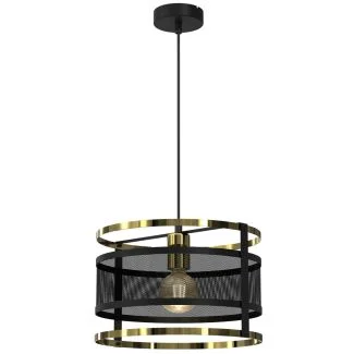 LUMINEX 3903 oprawa sufitowa Rim żyrandol czarny złoty