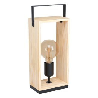 EGLO 43415 LAMPA FAMBOROUGH OPRAWA STOŁOWA TL/1 E27 SCHWARZ/HOLZ FAMBOROUGH