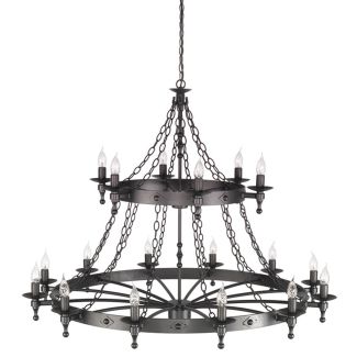 ELSTEAD WARWICK WR18 GRAPHITE 18Lt Chandelier