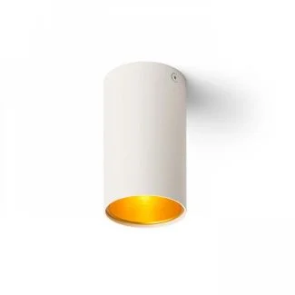 RENDL R12745 TUBA sufitowa matowy biały/złota 230V GU10 35W