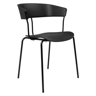 KING HOME PC-161 Krzesło JETT czarne - polipropylen, metal