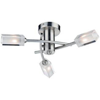 DAR MOR0346 MORGAN 3LT SEMI FLUSH SAT CHR