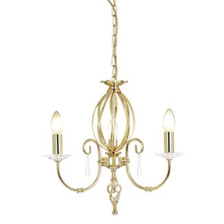 ELSTEAD AEGEAN AG3 POL BRASS 3Lt Chandelier/Semi-Flush