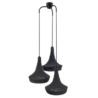 ANTIGO Lampa wisząca Mahaka 3 - Szara (500 mm) 5183