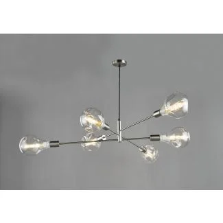 DAR ALA0646 ALANA 6LT ADJUSTABLE PENDANT SAT CHR