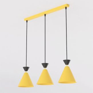 EMIBIG 1742/3 KLEVER 3 ORANGE BLACK Lampa wisząca
