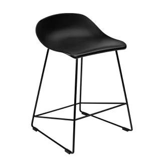 KING HOME PC-148A Krzesło barowe ROLF czarne 66 cm - polipropylen, metal
