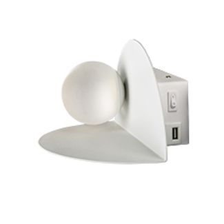 CANDELLUX 21-76038 ZENIT LAMPA KINKIET 4W 4000K + ŁADOWARKA USB BIAŁY