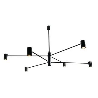 ANTIGO Lampa wisząca Dakata 6 - Czarna 5638