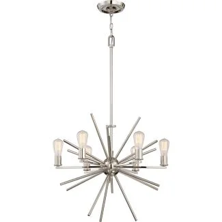 ELSTEAD Uptown Carnegie QZ-CARNEGIE6-IS 6 Light Chandelier - Imperial Silver