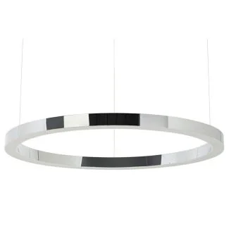 King Home JD8169-100.SILVER Lampa wisząca RING 100 srebrna - LED, stal polerowana