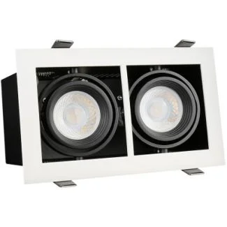 SPECTRUMLED SLIP002012 MODERN DAY MINI GU10 X2 WHITE FRAME