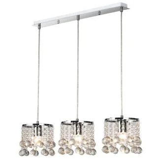 REALITY 327733-06 London crystal - lampa wisząca 3 płomienna chrom