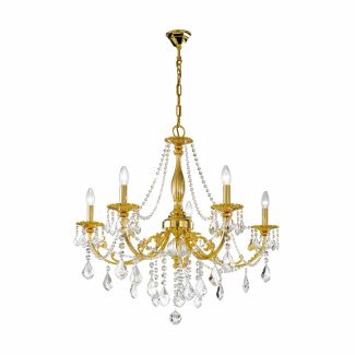 KOLARZ 1301.85.3.SPT PISANI CRYSTAL żyrandol złoto 24K