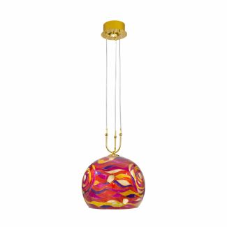 KOLARZ 0392.31+1L.3.AQ.RV LUNA lampa wisząca złoto 24K