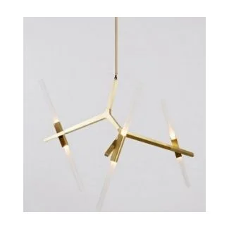 King Home XCP8053-6.GOLD Lampa wisząca CANDELABR 6 złota - aluminium, szkło
