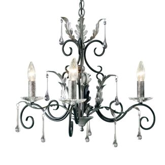 ELSTEAD AMARILLI AML3 BLK/SILVER 3Lt Chandelier/Semi-Flush