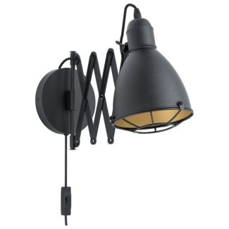 EGLO 43184 LAMPA TREBURLEY OPRAWA ŚCIENNA WL/1 E27 SCHWARZ/GOLD TREBURLEY