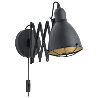 EGLO 43184 LAMPA TREBURLEY OPRAWA ŚCIENNA WL/1 E27 SCHWARZ/GOLD TREBURLEY