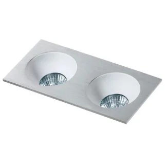 AZZARDO GM2203-ALU / AZ1737 Hugo 2 downlight (aluminium) reflector not included Lampa wpuszczane