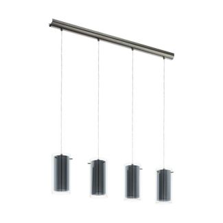 EGLO 99287 LAMPA PINTO TEXTIL OPRAWA WISZĄCA HL/4 E27 NICKEL-M/GRAU/KLARPINTO TEXTIL