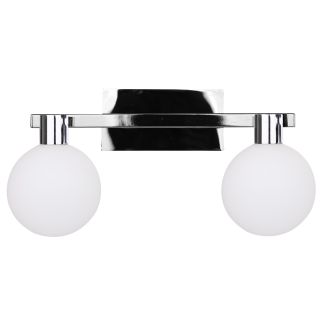 CANDELLUX 22-01443 MALDUS LAMPA KINKIET CHROMOWY 2X40W G9 KLOSZ BIAŁY