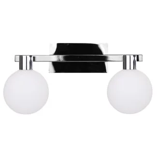 CANDELLUX 22-01443 MALDUS LAMPA KINKIET CHROMOWY 2X40W G9 KLOSZ BIAŁY