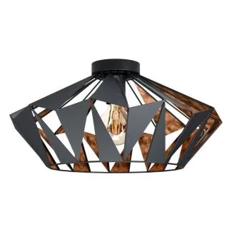 EGLO 43399 LAMPA CARLTON 6 OPRAWA SUFITOWA DL/1 E27 SCHWARZ/KUPFER CARLTON 6