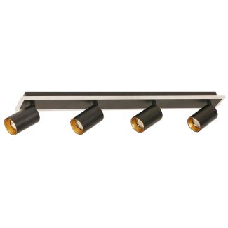 LIGHT PRESTIGE Lampa sufitowa Parma 4xGU10 + 1xLED czarna LP-0612/4C BK