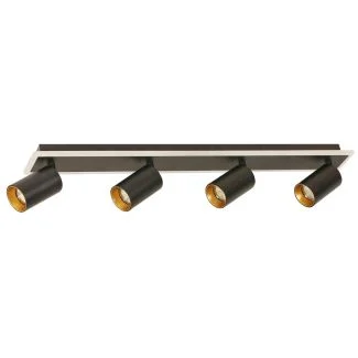 LIGHT PRESTIGE Lampa sufitowa Parma 4xGU10 + 1xLED czarna LP-0612/4C BK