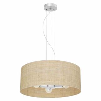 MILAGRO MLP7490 LAMPA WISZĄCA MARSHALL WHITE / RATTAN 3XE27