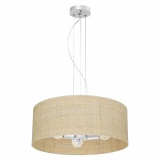 MILAGRO MLP7490 LAMPA WISZĄCA MARSHALL WHITE / RATTAN 3XE27