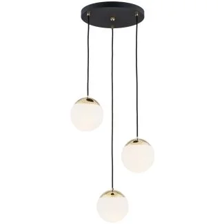 ARGON LIVIA 1417 lampa wisząca 3 pł. kolor mosiądz, czarny