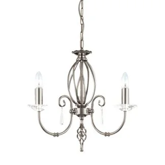ELSTEAD AEGEAN AG3 POL NICKEL 3Lt Chandelier/Semi-Flush