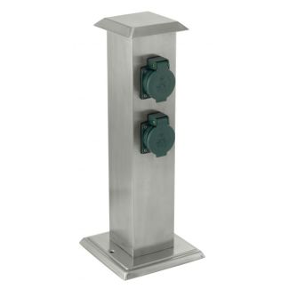 EGLO 90748 GARTEN-STECKDOSENSÄULE EDELSTAHL PARK 4 Oświetlenie zewnętrzne