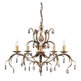 ELSTEAD LILY LL5 ANT BRZ 5Lt Chandelier/Semi-Flush