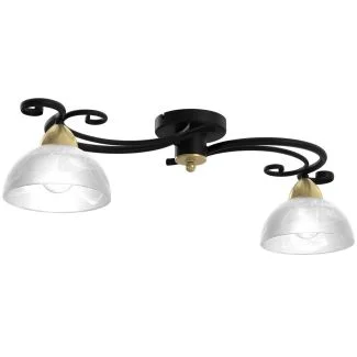 LUMINEX 5976 oprawa sufitowa Aurora plafon czarny mosiądz