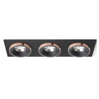 RENDL R13264 SHARM SQ III wpuszczana czarna/czarna miedź 230V LED 3x10W 24° 3000K