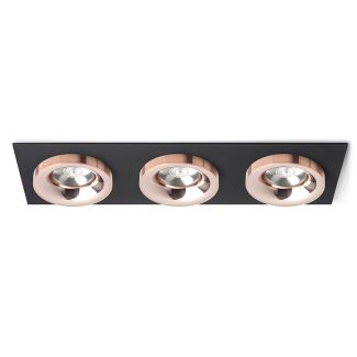 RENDL R13263 SHARM SQ III wpuszczana czarna miedź/miedź 230V LED 3x10W 24° 3000K